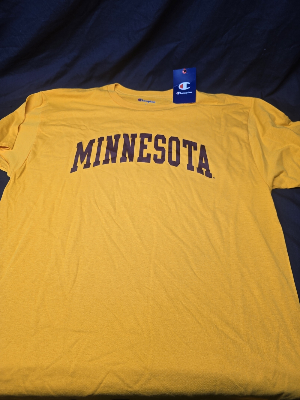 Champion Minnesota Golden Gophers Men's Large T-Shirt Gold NWT NCAA